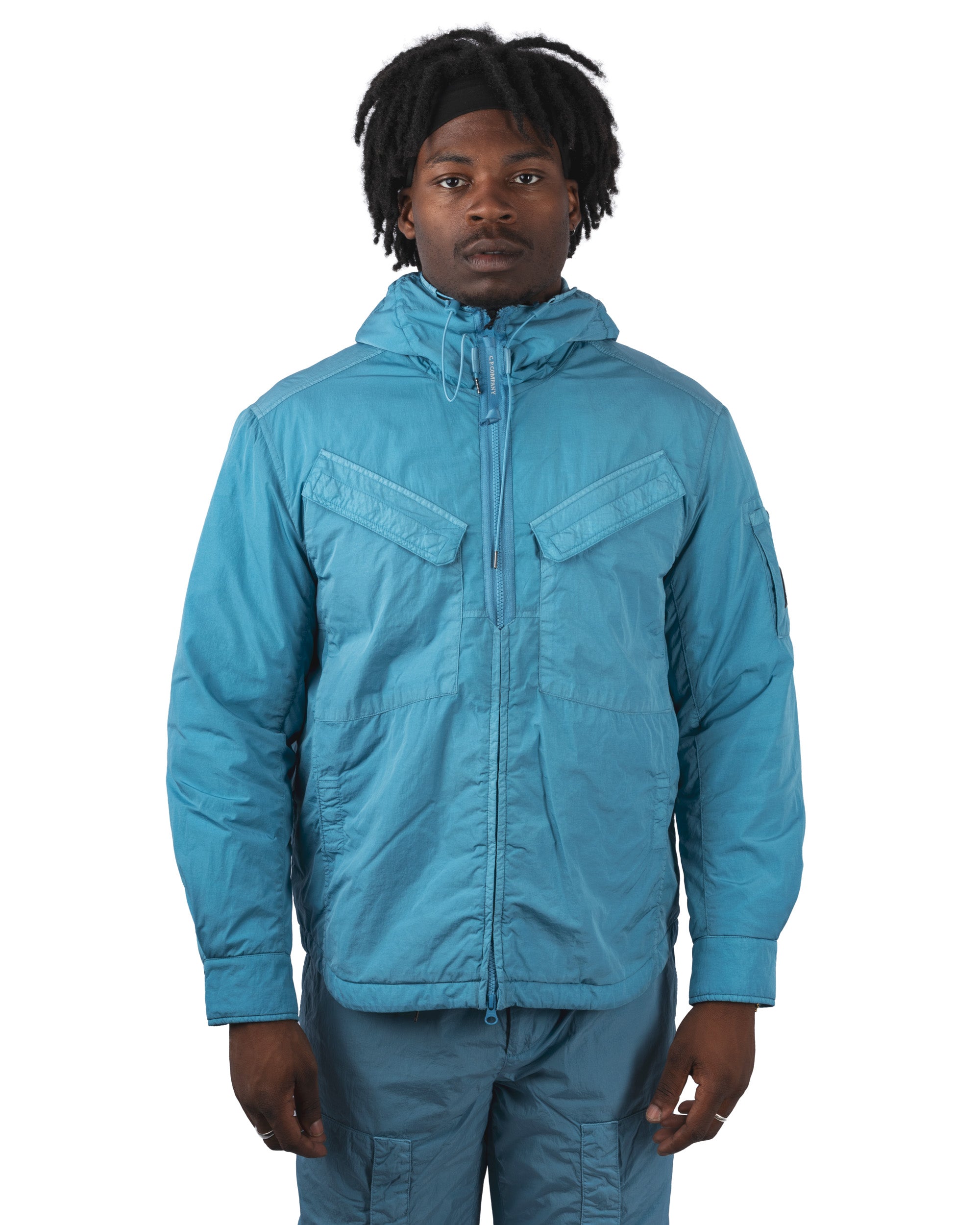 Mens Overshirt Cp Company Blue Chrome Overshirt Company Chrome-R 