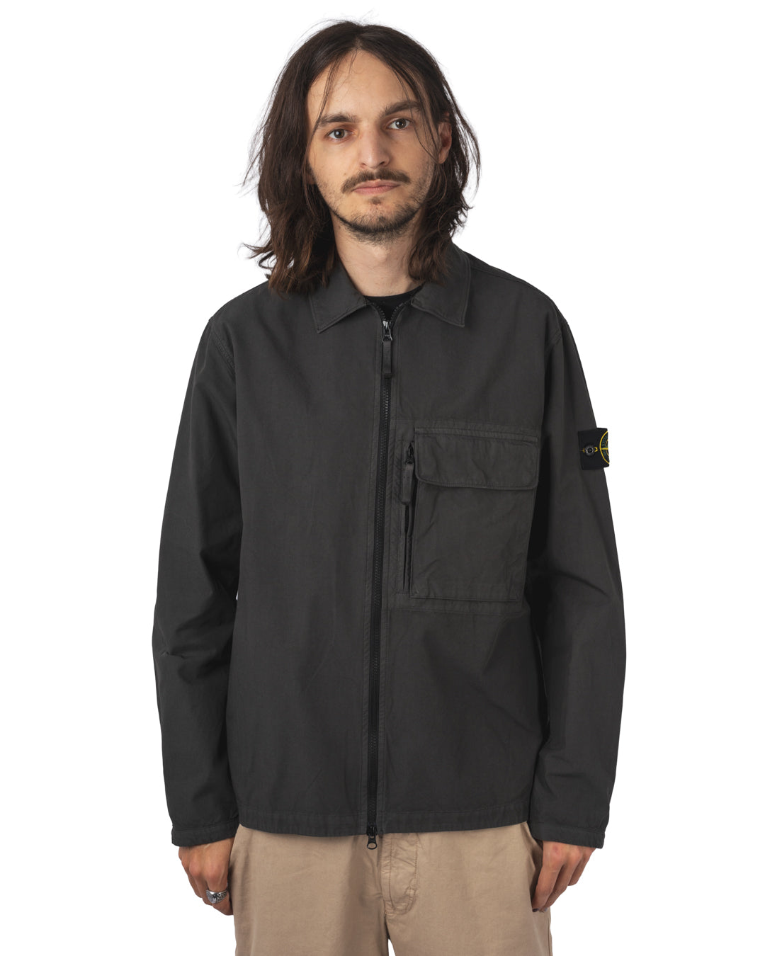 Stone Island – Canvas Weave Cotton Overshirt – People's Rag