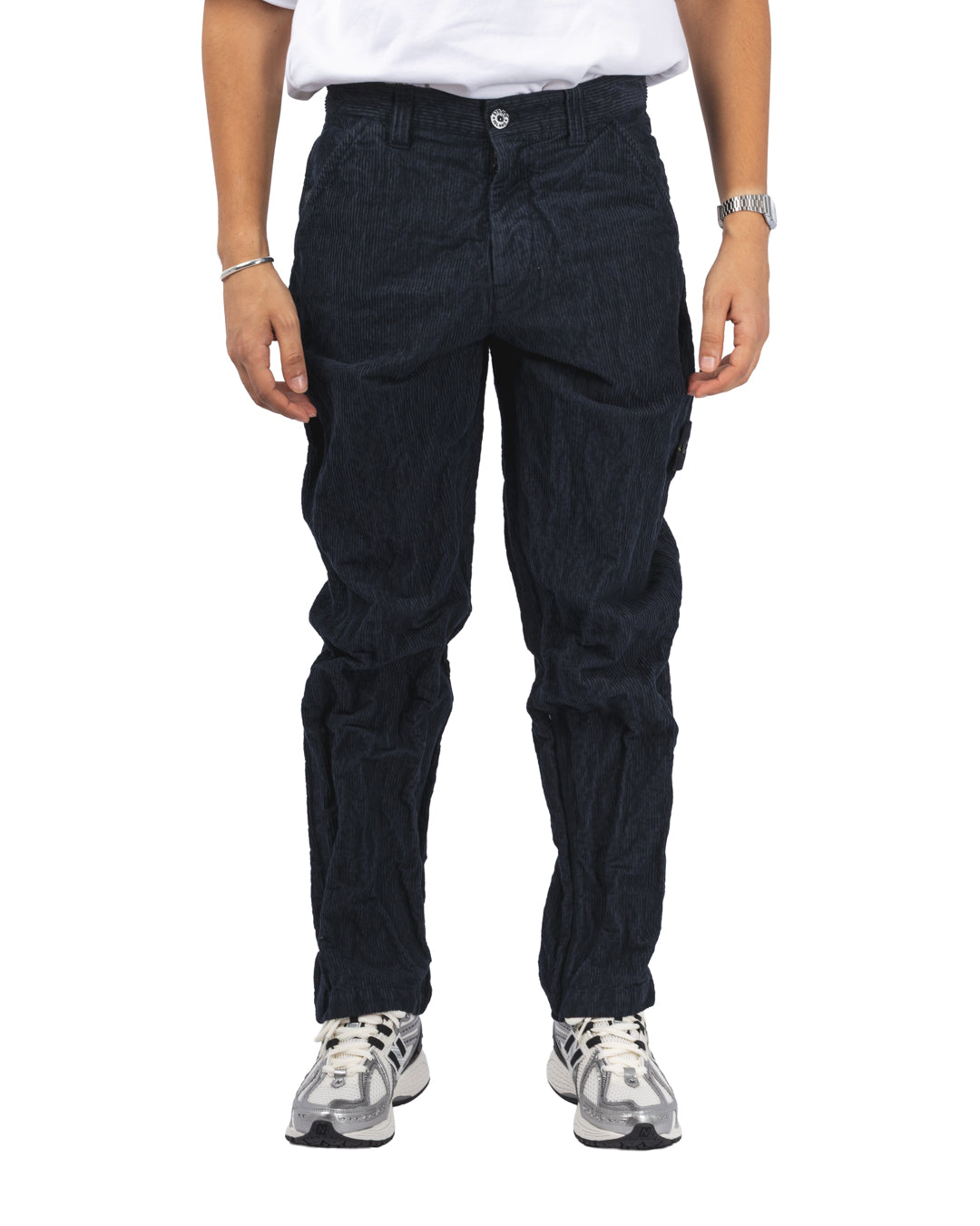 パンツ Stone  WRINKLED CORDUROY 25AW 32 Stone Island Wrinkled Corduroy straight-leg Trousers | Green
