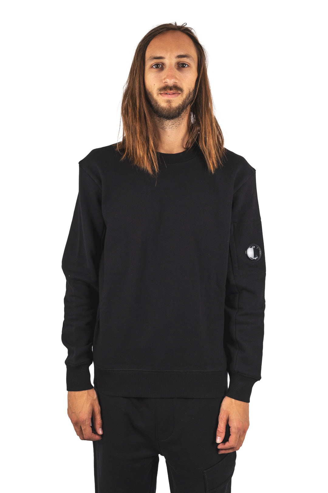 Diagonal Fleece Crewneck