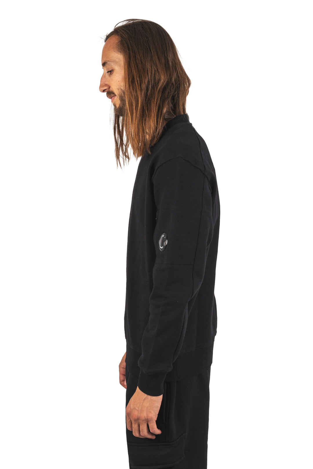 Diagonal Fleece Crewneck