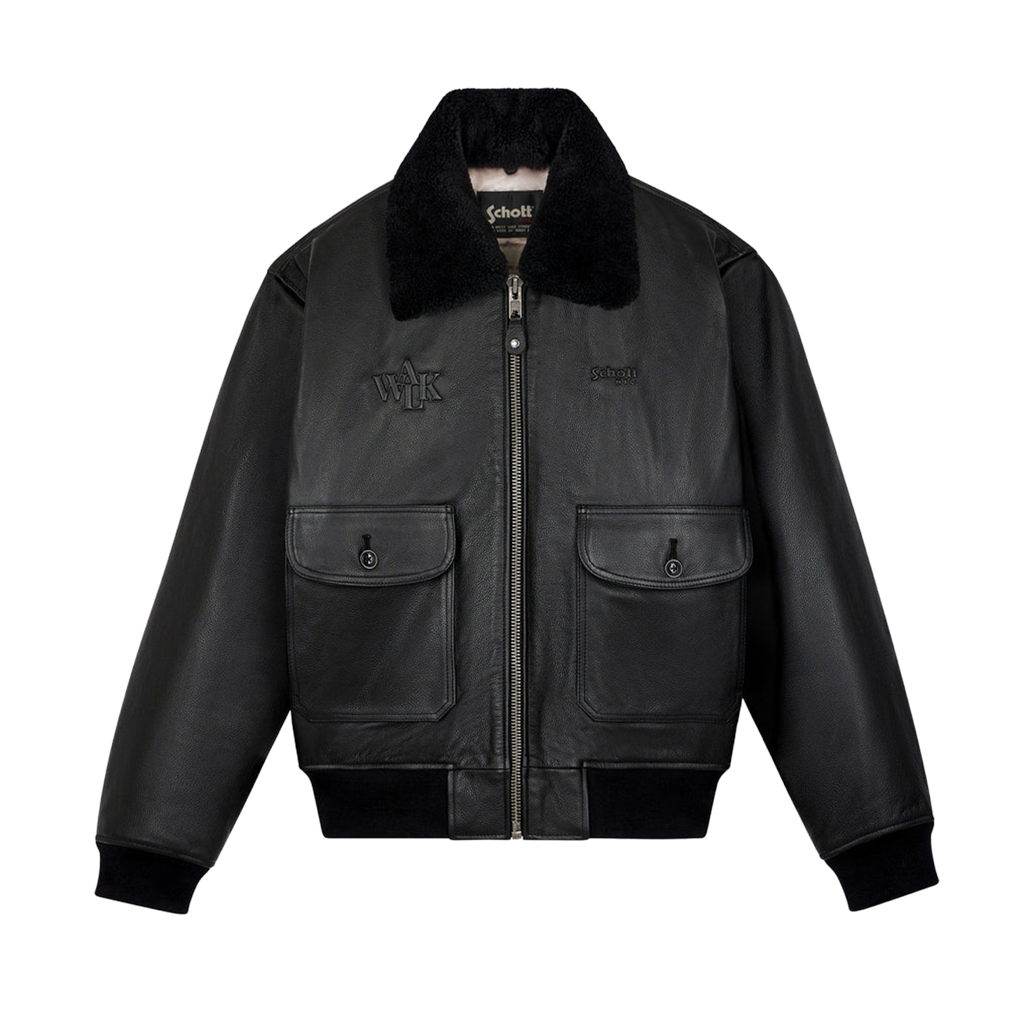 Walk in Paris X Schott NYC - The Black Flight Jacket