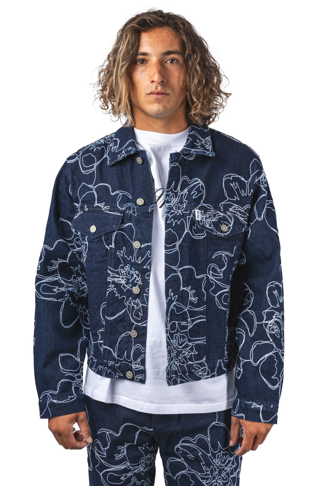 FLOWER STITCH DENIM JACKET