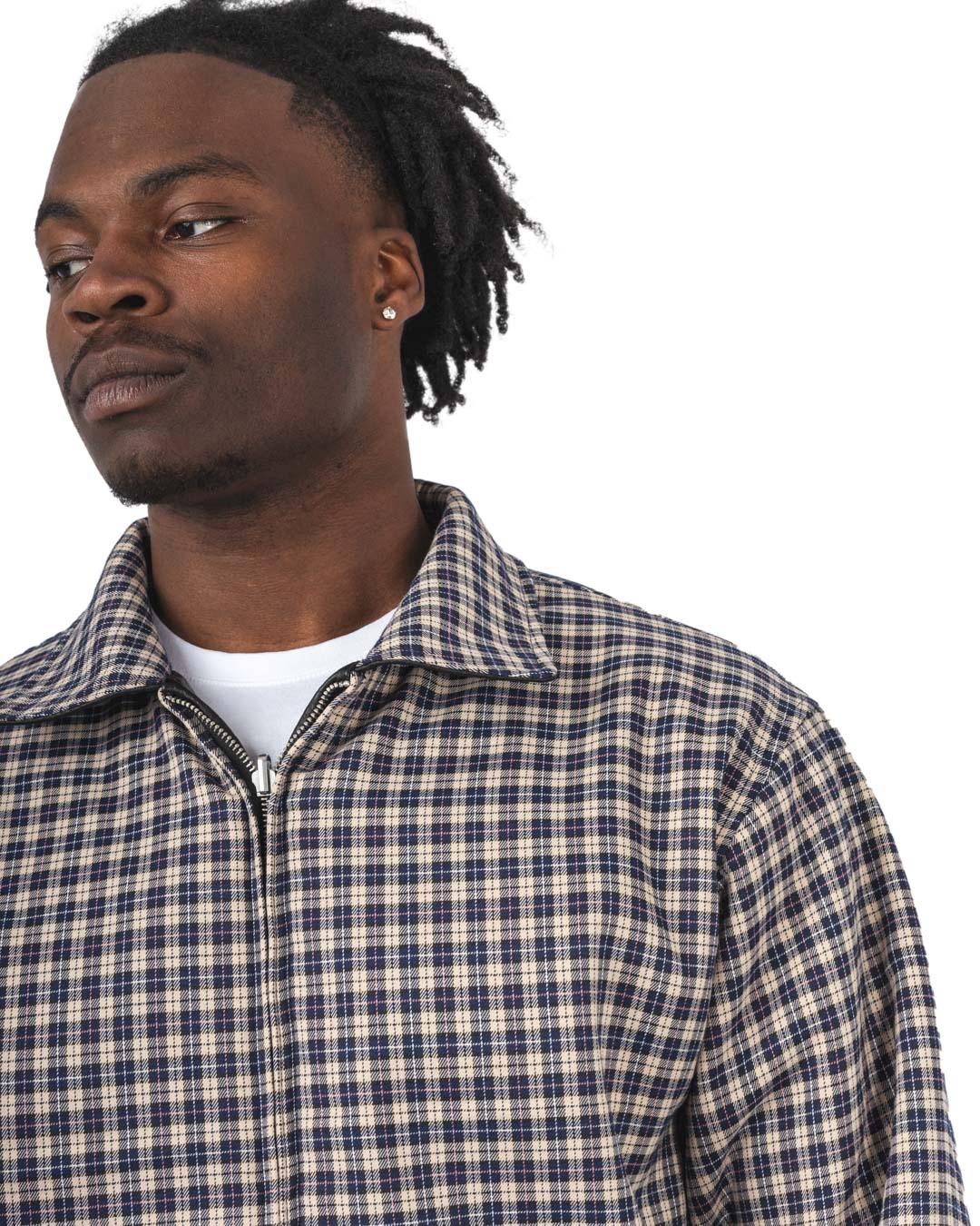 Reversible Plaid Leather Jacket