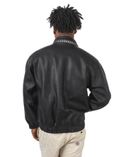 Reversible Plaid Leather Jacket