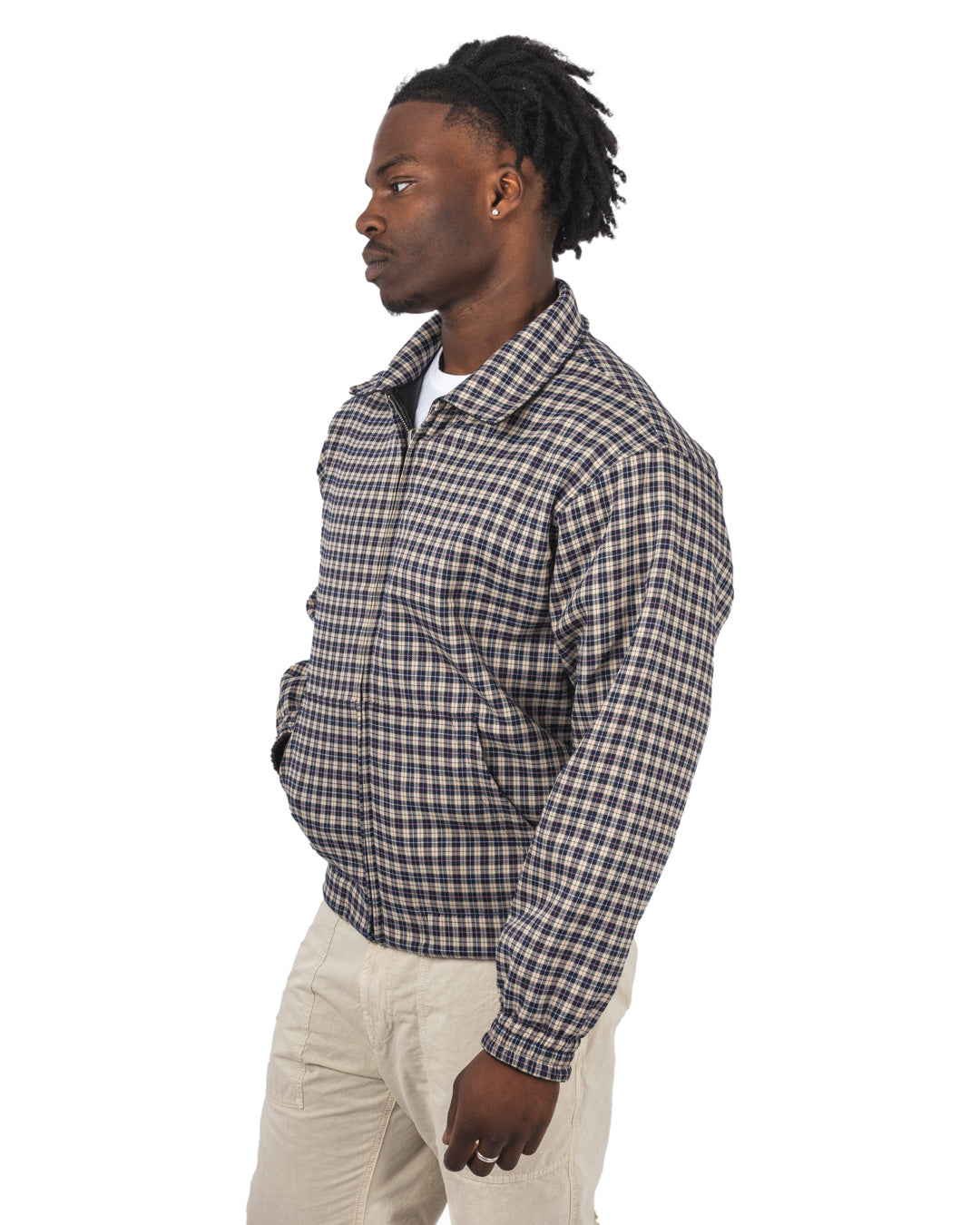 Reversible Plaid Leather Jacket