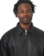 Reversible Plaid Leather Jacket