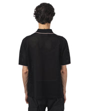 Knit Polo Mesh Stripe