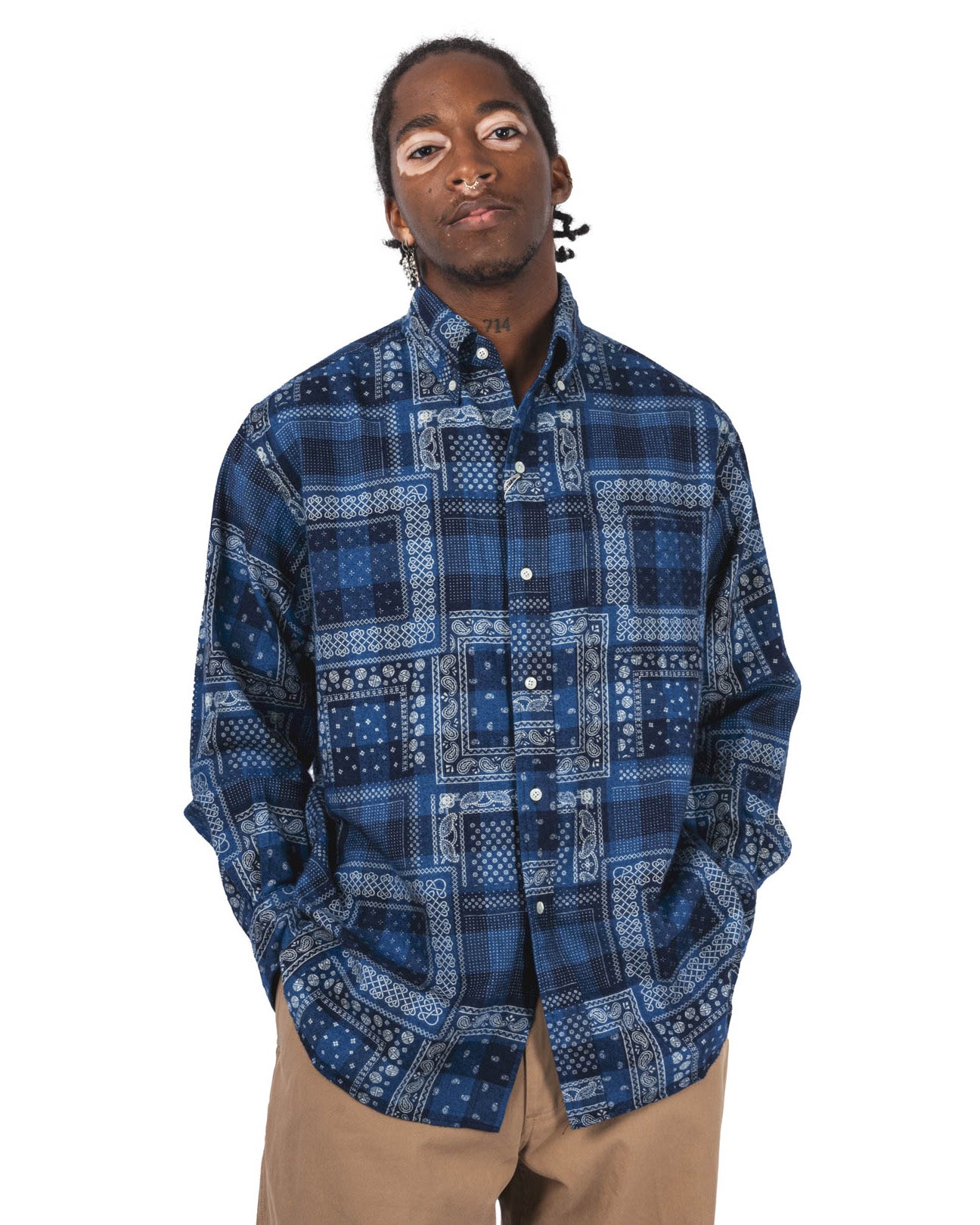 BD INDIGO PLAID SHIRT