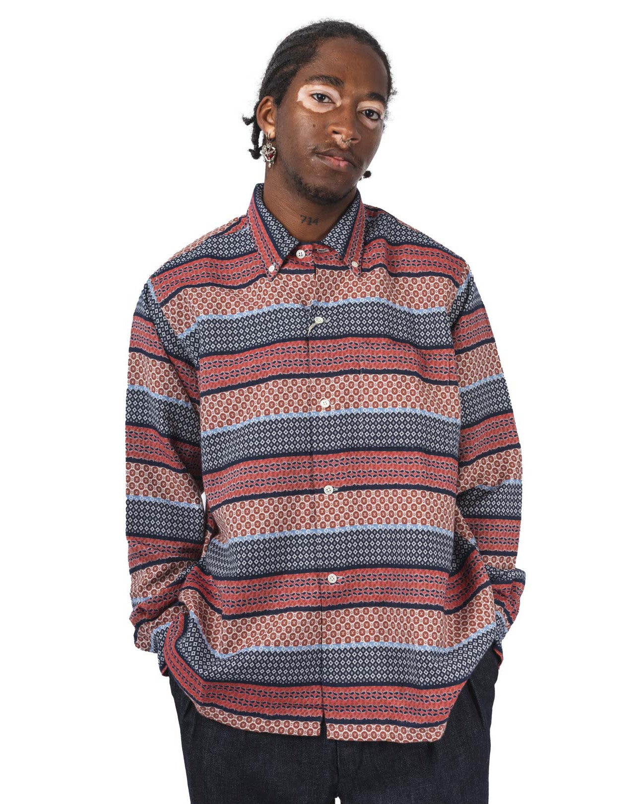 OPEN BD FINE PATTERN STRIPE