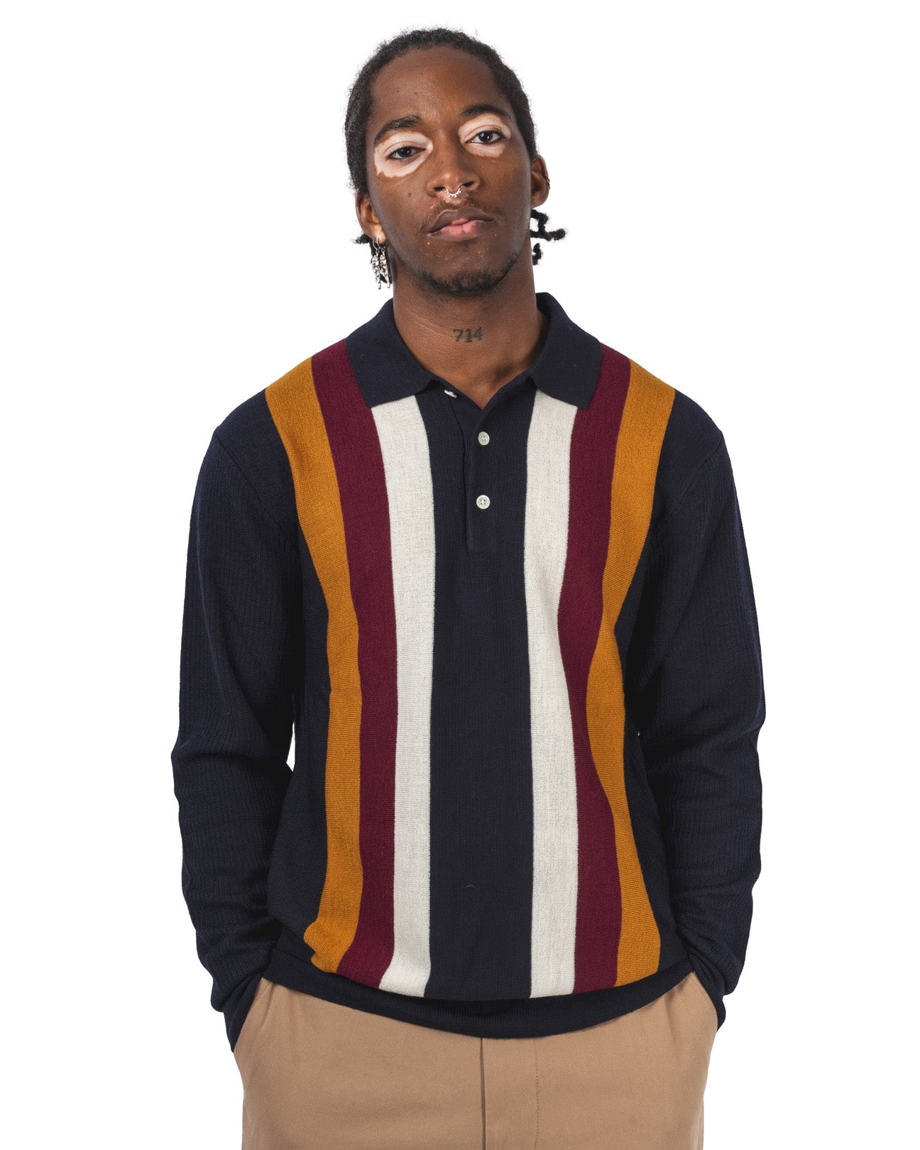 KNIT POLO STRIPE