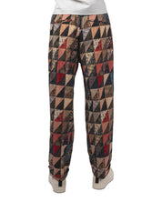 2 Pleats Relax Trousers Patchwork