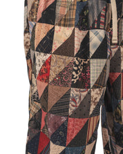 2 Pleats Relax Trousers Patchwork