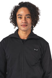 Zip Sweatshirt Black Emblem knit