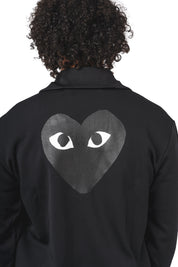 Zip Sweatshirt Black Emblem knit