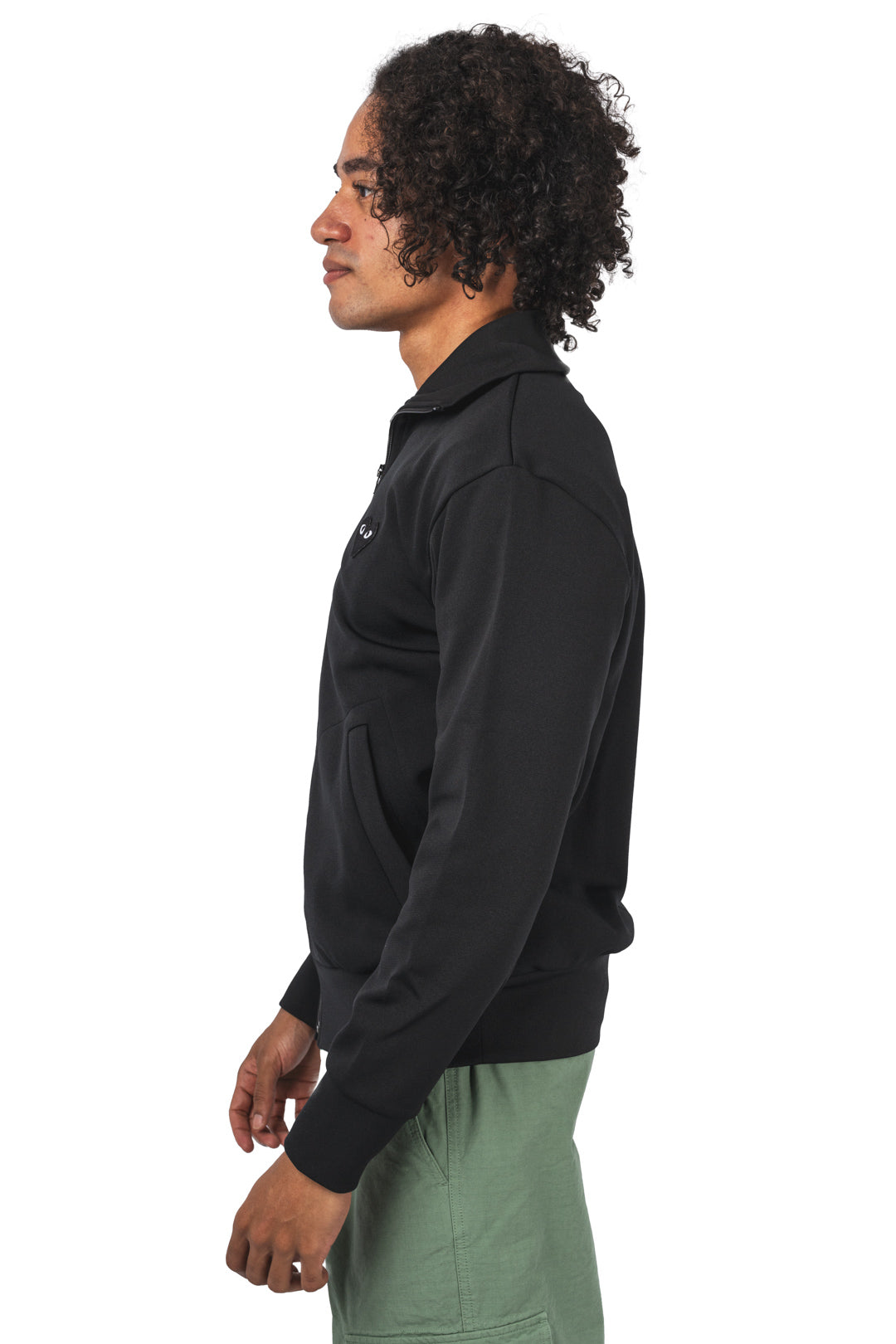 Zip Sweatshirt Black Emblem knit