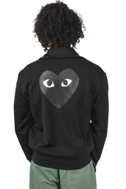 Zip Sweatshirt Black Emblem knit