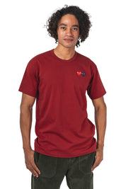 T-Shirt Double Burgendy emblem Knit
