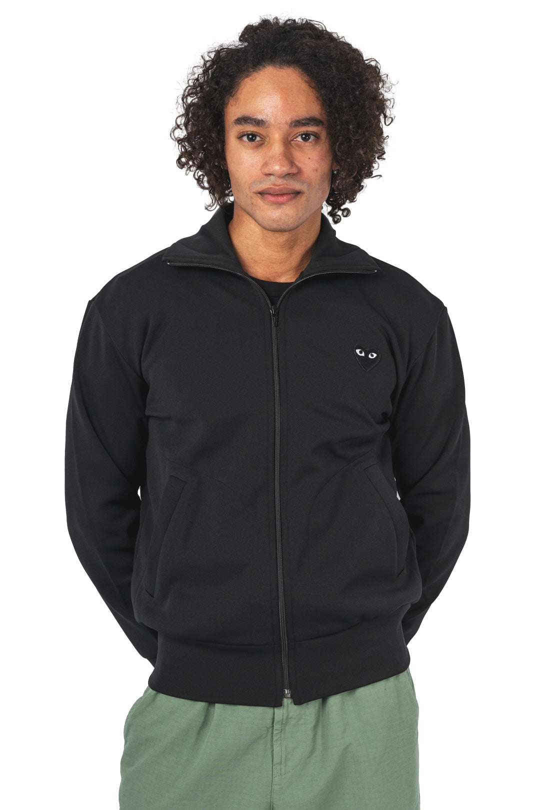 SWEATSHIRT BLACK EMBLEM ZIP