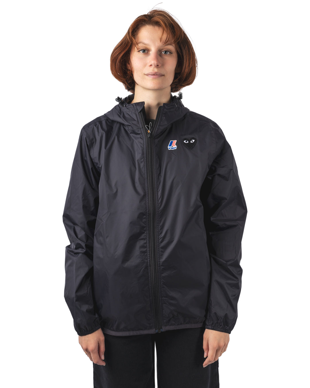 K-Way Zip Jacket Black Emblem