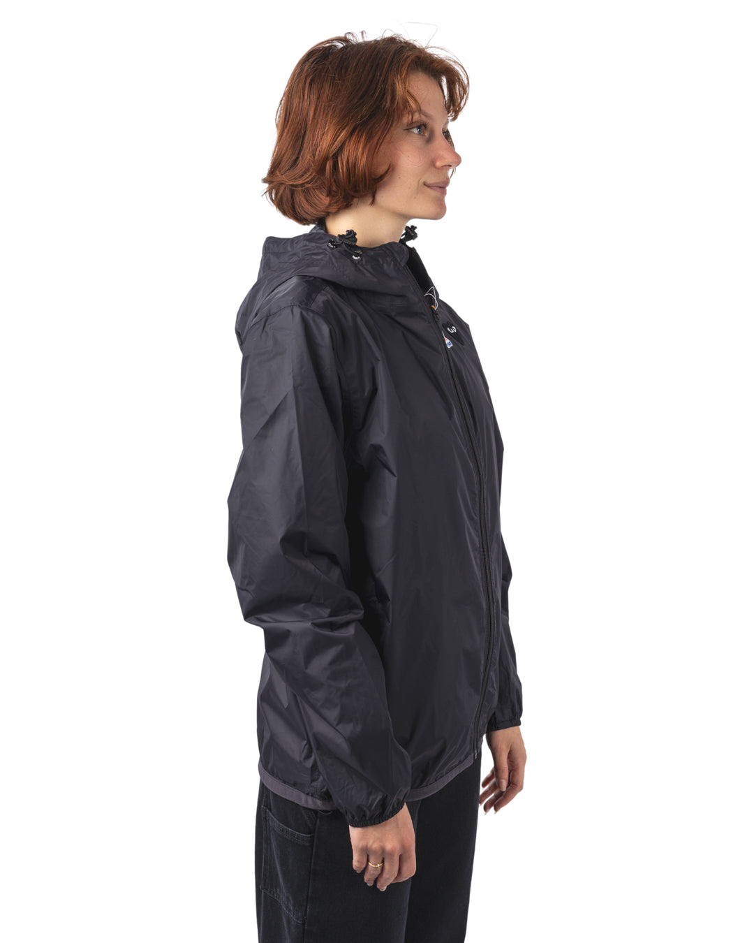 K-Way Zip Jacket Black Emblem