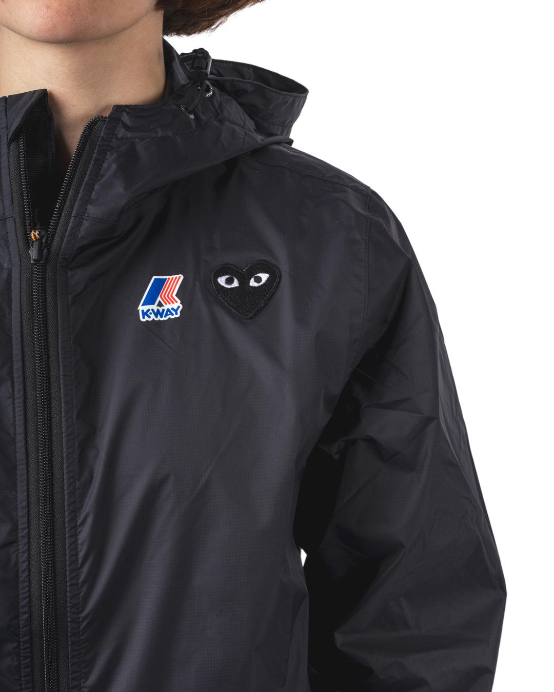 K-Way Zip Jacket Black Emblem