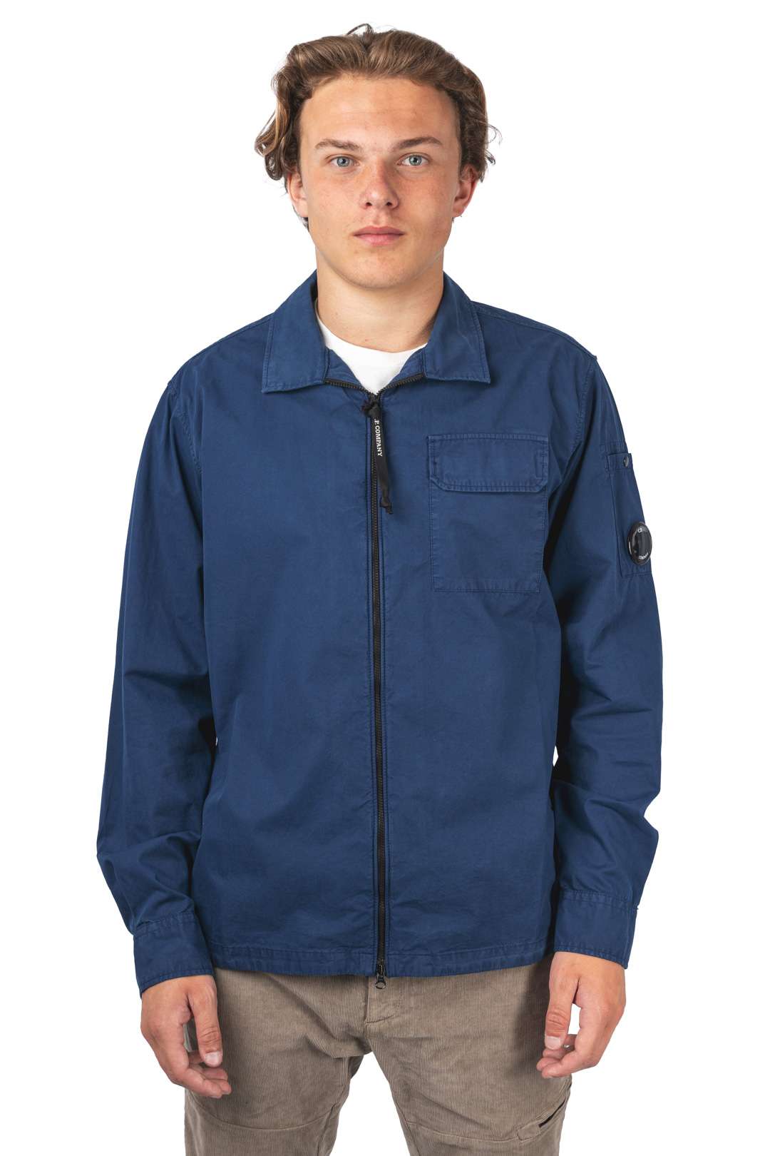 GABARDINE ZIPPED OVERSHIRT 