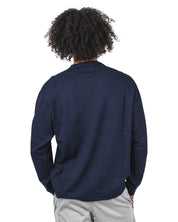 Indigo Cotton Vanisé Crew Neck Knit