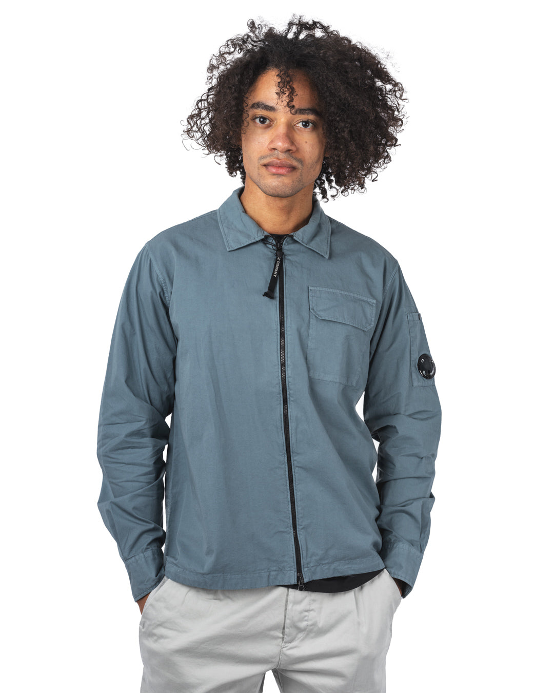 Organic Gabardine Full Zip Overshirt