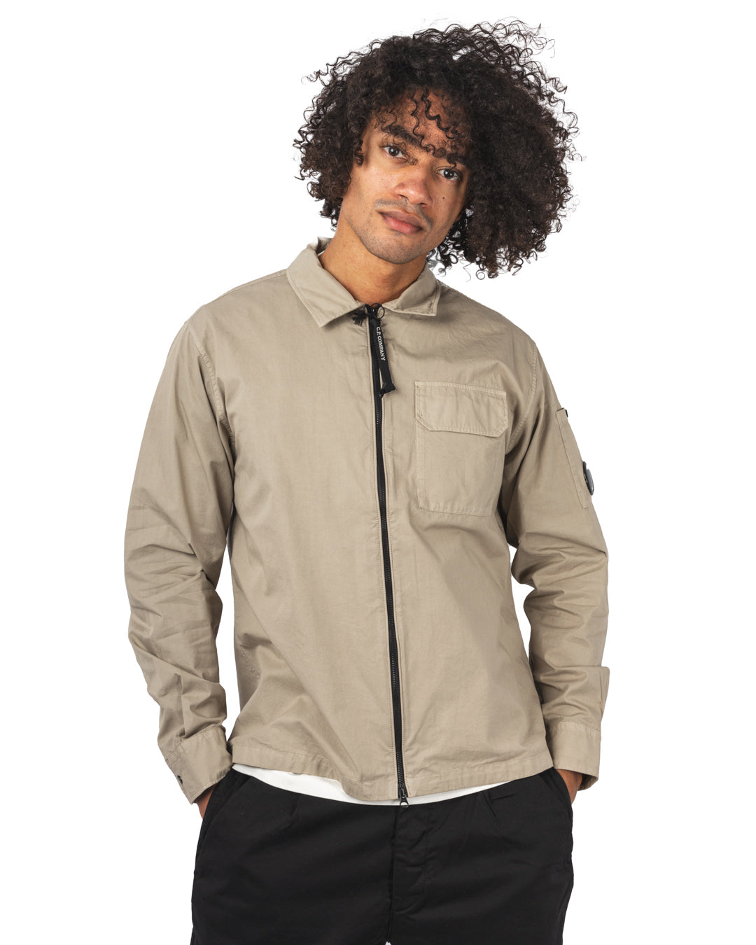 Organic Gabardine Full Zip Overshirt