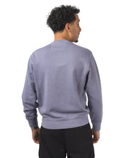 Cotton Diagonal Fleece Crew Neck Logo Sweatshirt