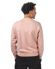 Cotton Diagonal Fleece Crew Neck Logo Sweatshirt