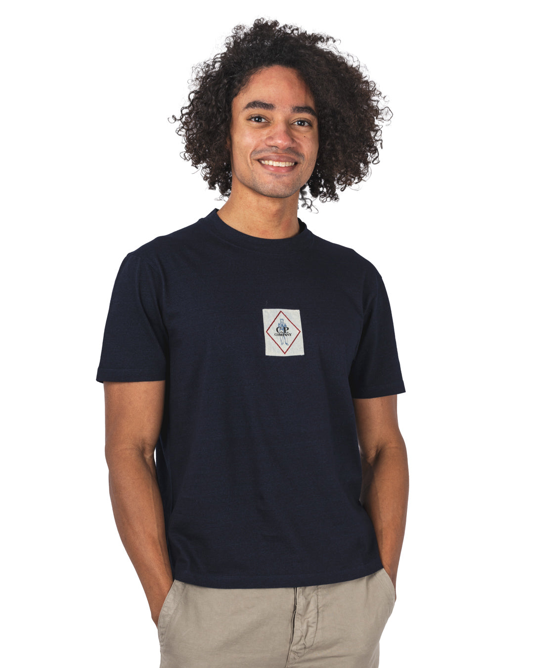 INDIGO JERSEY LOGO T-SHIRT