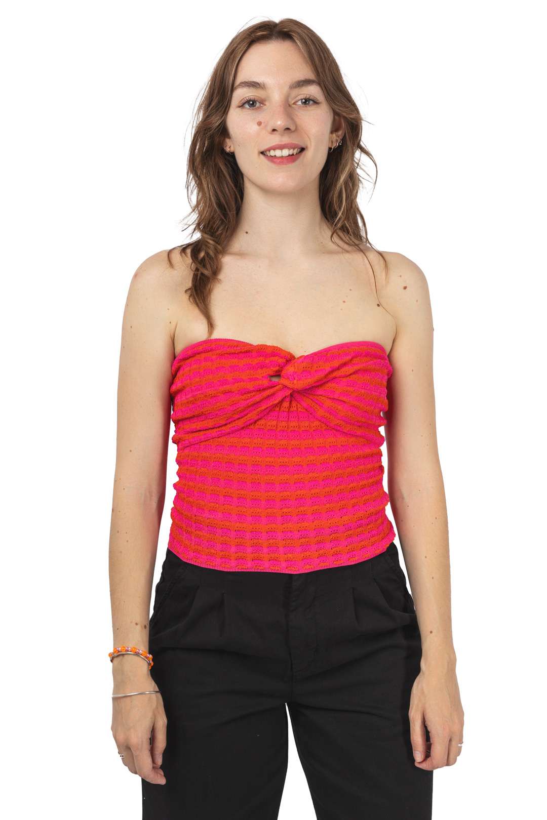 FLUORIDE STRAPLESS TOP