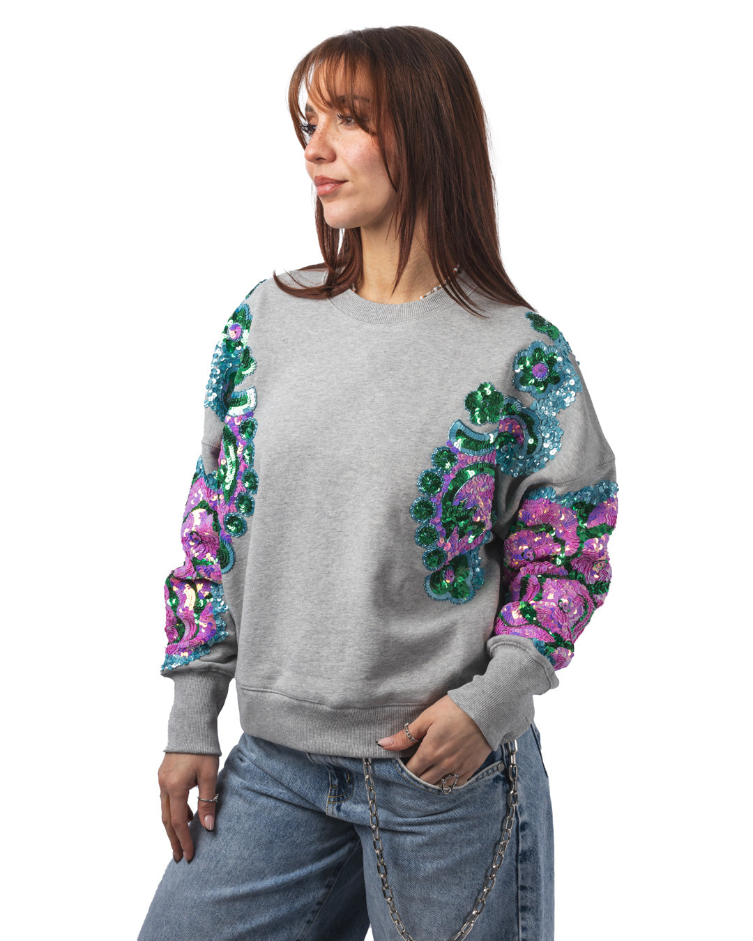 Hecrazy Embroidered Sweatshirt