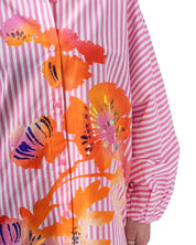 Hoses Foil Print Shirt Dress