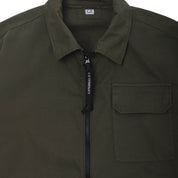 Organic Gabardine Zipped Lens Overshirt