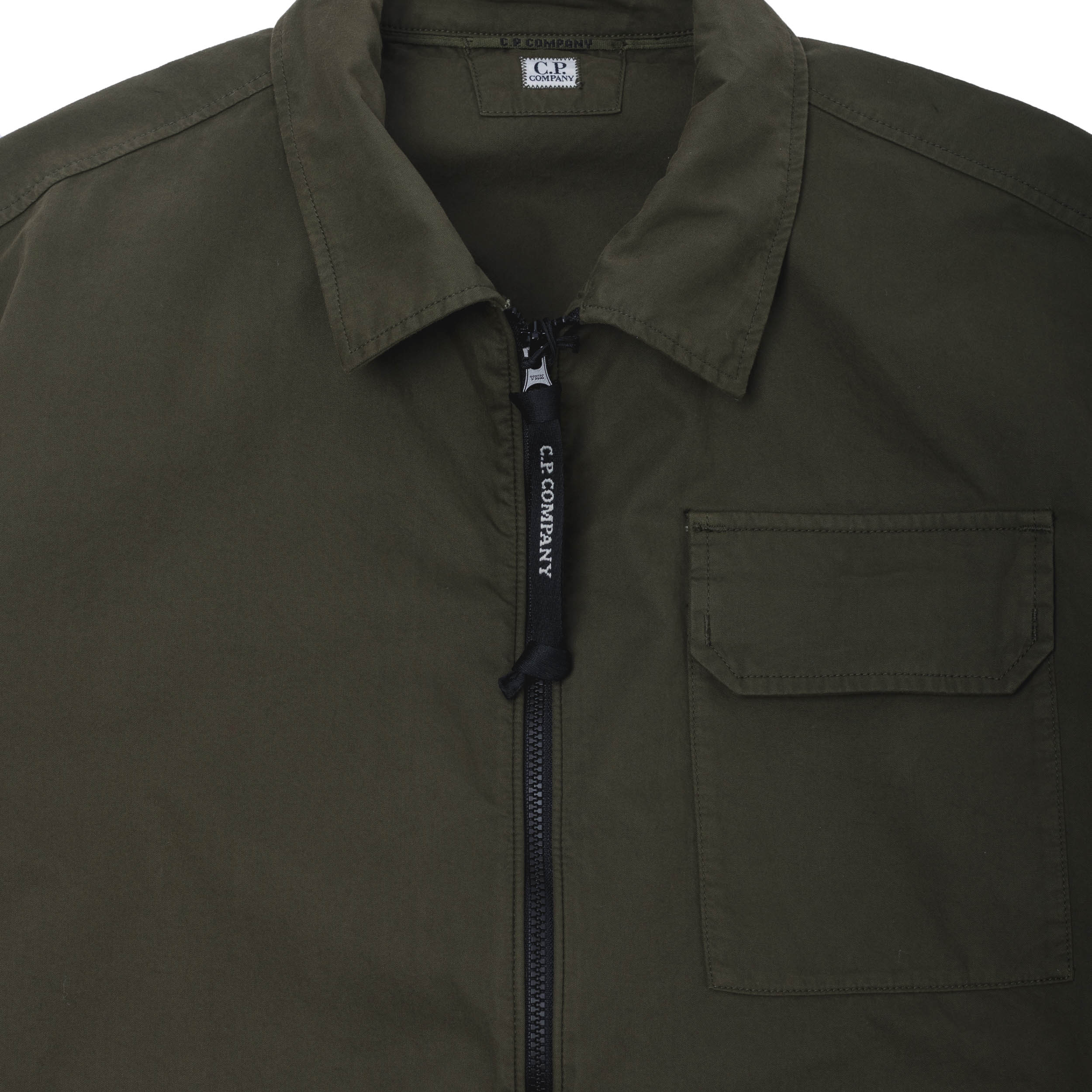 Organic Gabardine Zipped Lens Overshirt