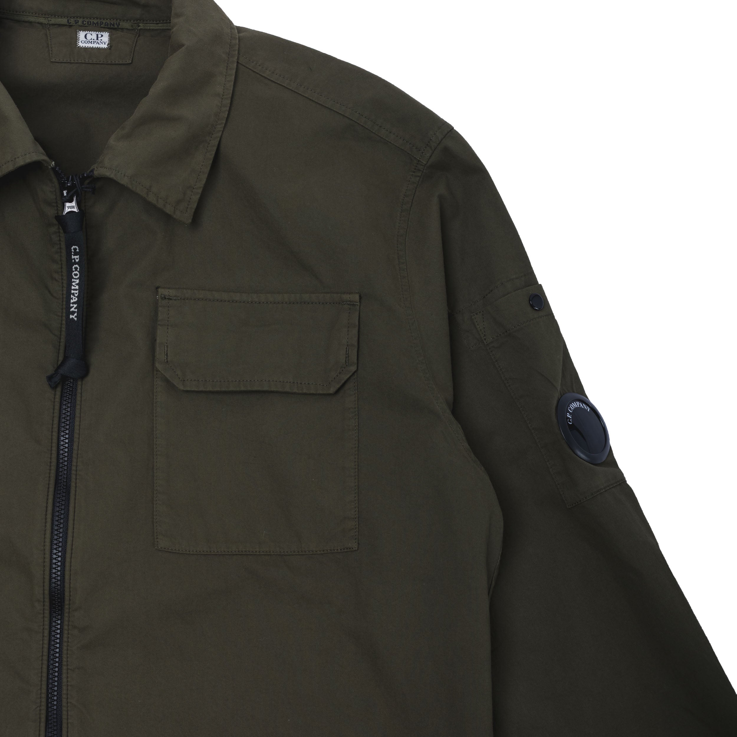 Organic Gabardine Zipped Lens Overshirt