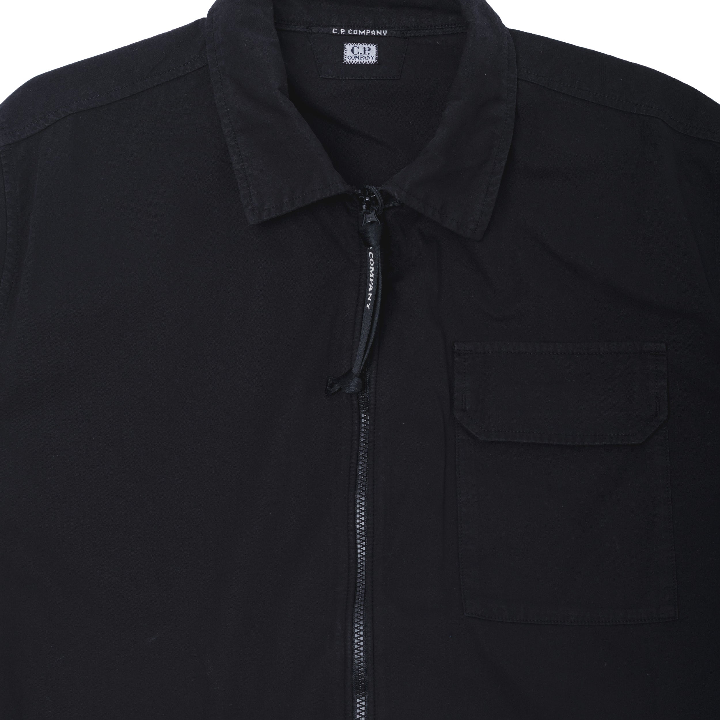 Organic Gabardine Zipped Lens Overshirt