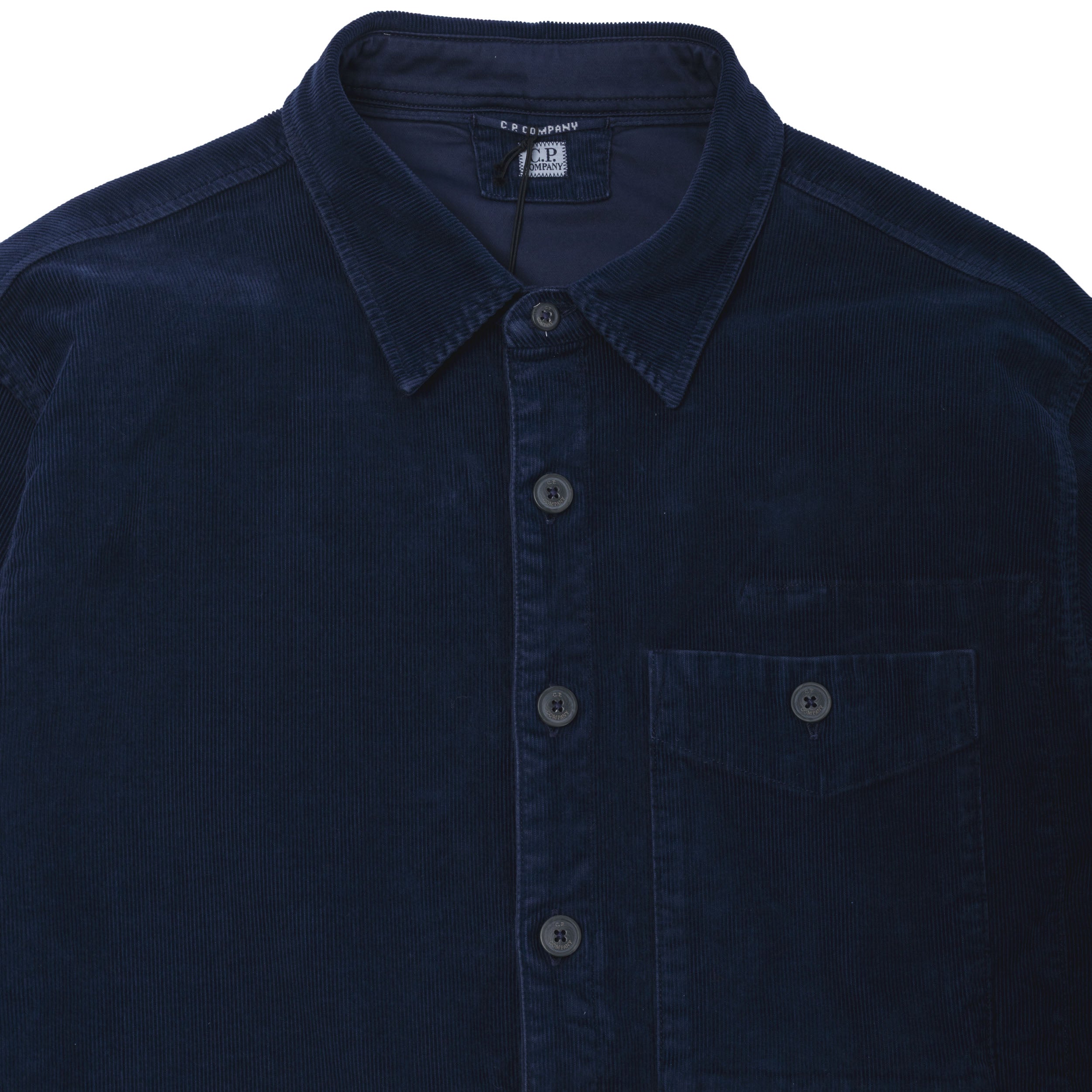Chemise à manches longues et lentilles boutonnées en velours côtelé