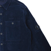 Chemise à manches longues et lentilles boutonnées en velours côtelé