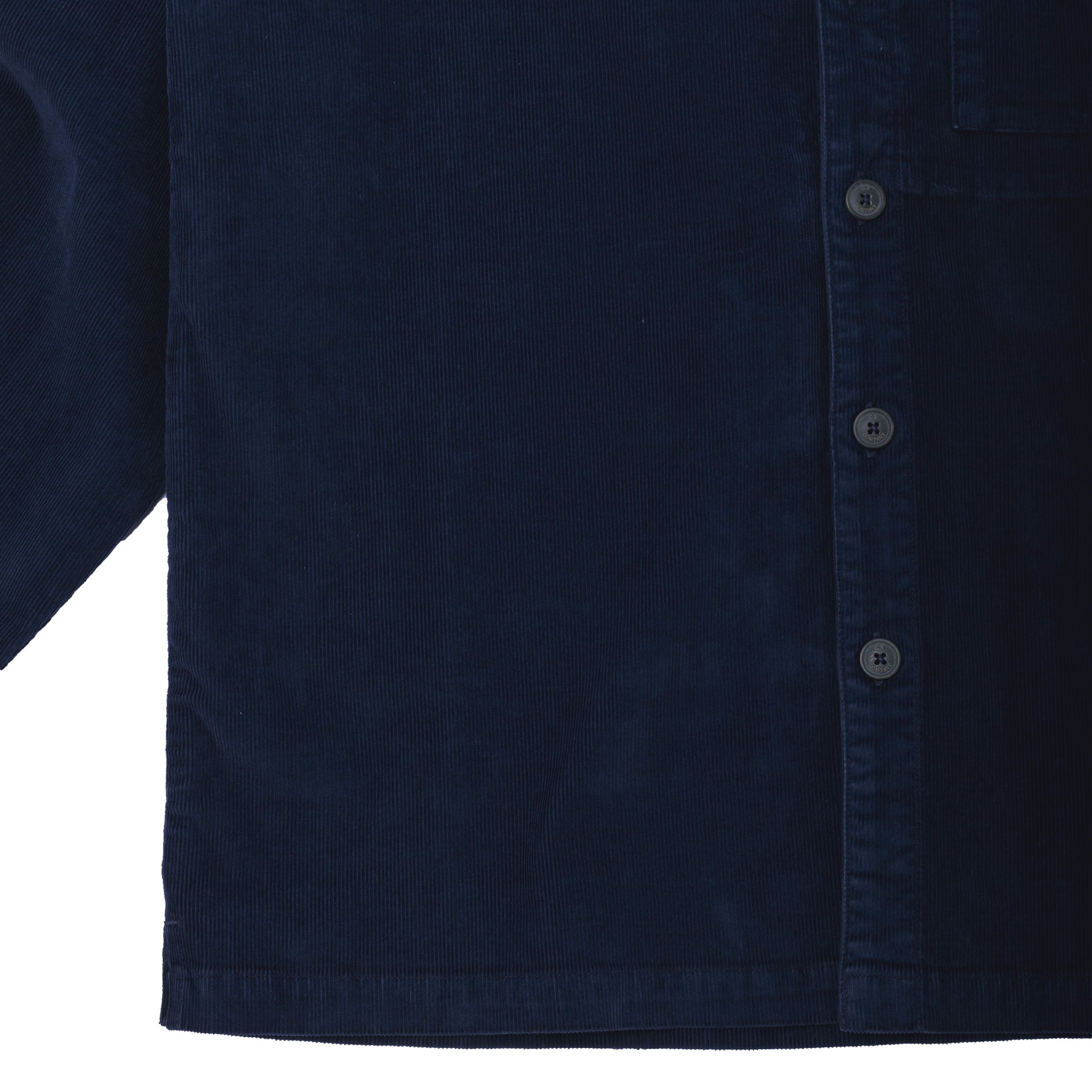 Chemise à manches longues et lentilles boutonnées en velours côtelé