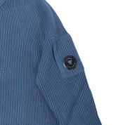 Full Rib Cotton Crewneck Lens Sweater