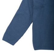 Full Rib Cotton Crewneck Lens Sweater