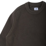 Full Rib Cotton Crewneck Lens Sweater