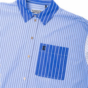 Kozef Fabric Mix Cropped Shirt