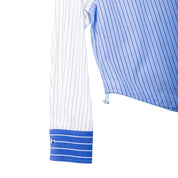 Kozef Fabric Mix Cropped Shirt