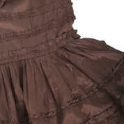 Reed Drop Waist Ruffle Midi Dress