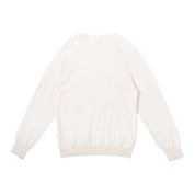 Cotton/Nylon Crewneck Lens Sweater